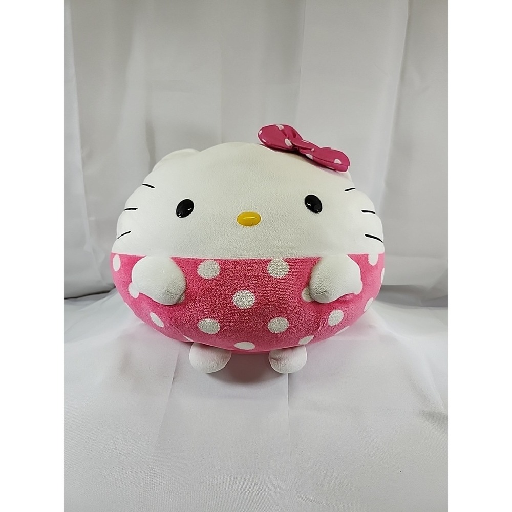 Sanrio Hello Kitty XLarge 12" TY Beanie Ballz Stuffed Plush Ball Pillow No Tag